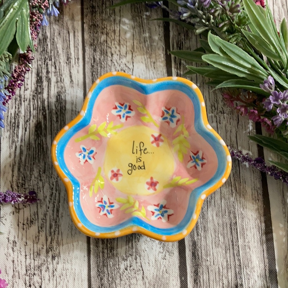 Life is Good trinket dish